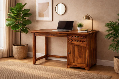 RK WOOD Solid Sheesham Wood Study Table with Chair for Students Laptop