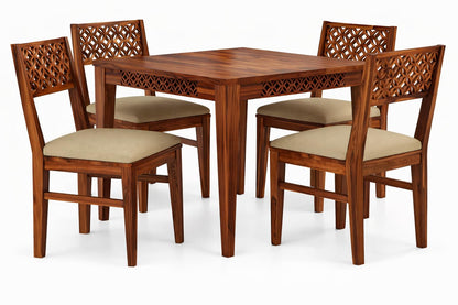 RK Wood Solid Sheesham Wood Dining Table Set of 4 | Wooden 4 Seater