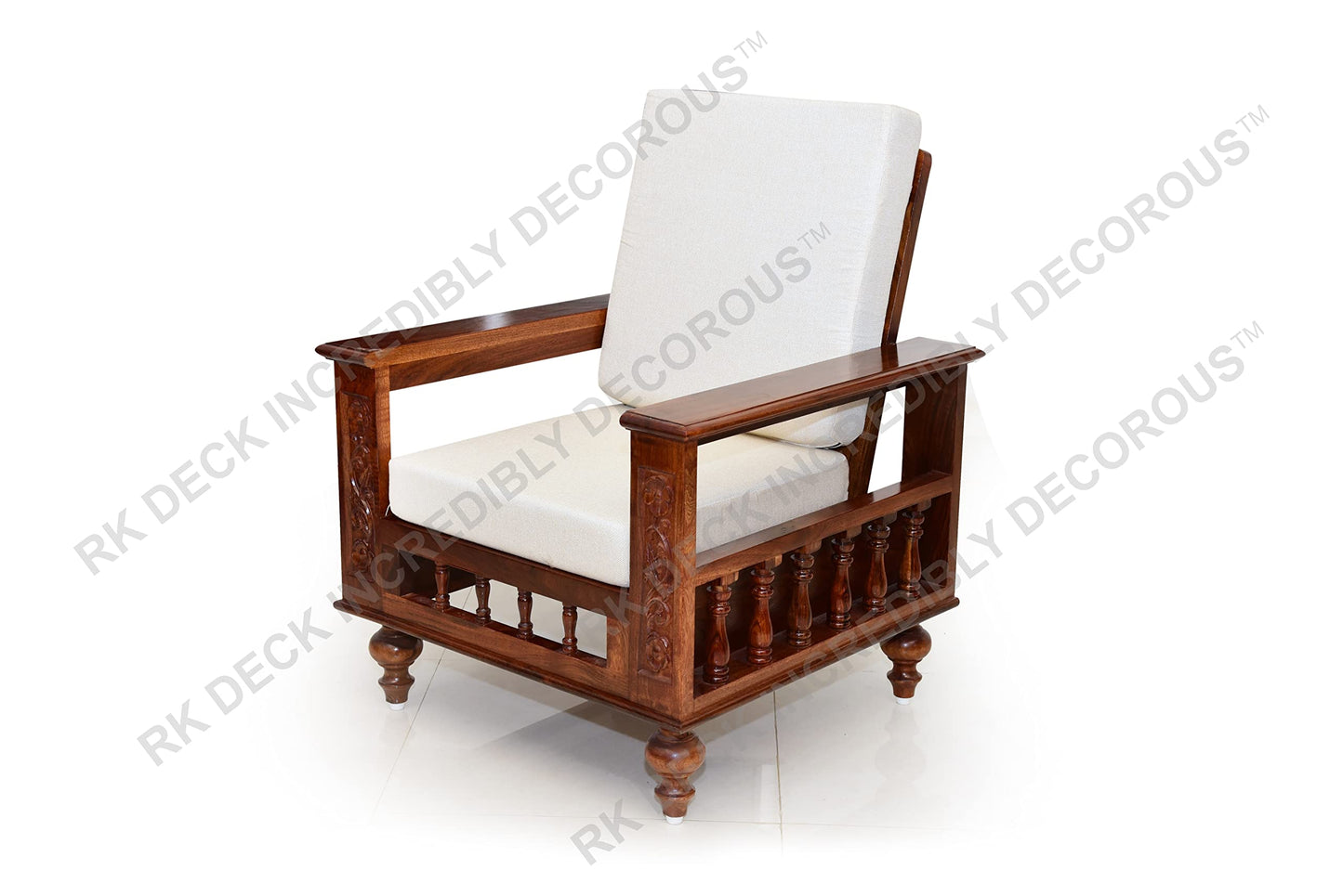 RK DECK Solid Sheesham wood Stylish and comfortable sofa set for home
