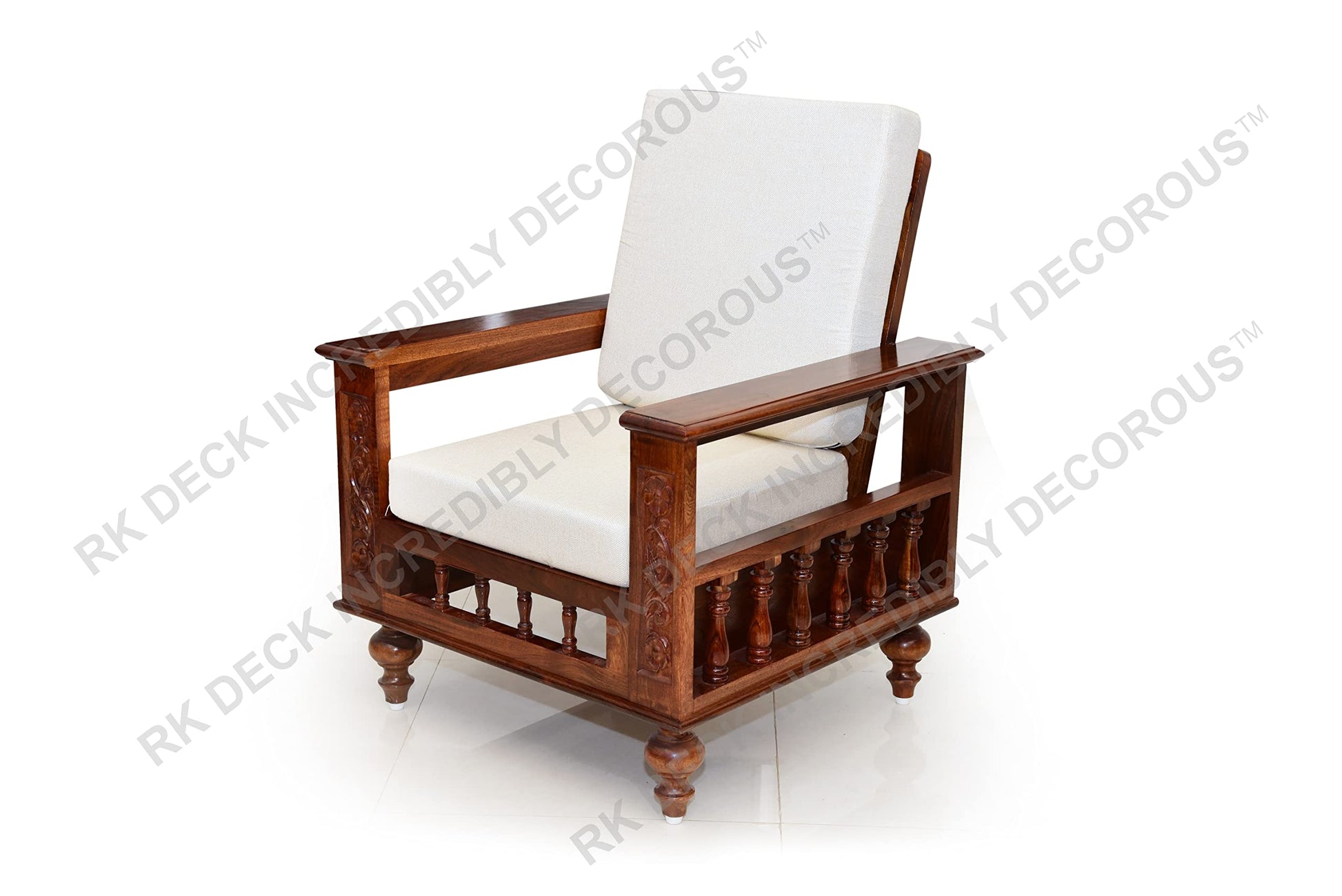 RK DECK Solid Sheesham wood Stylish and comfortable sofa set for home