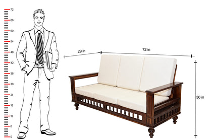 RK DECK Solid Sheesham wood Stylish and comfortable sofa set for home
