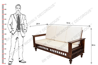 RK DECK Solid Sheesham wood Stylish and comfortable sofa set for home