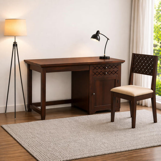 RK WOOD Solid Sheesham Wood Study Table with Chair for Students Laptop