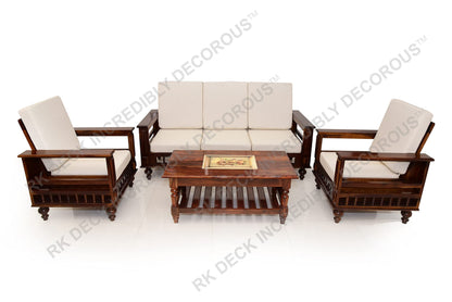 RK DECK Solid Sheesham wood Stylish and comfortable sofa set for home