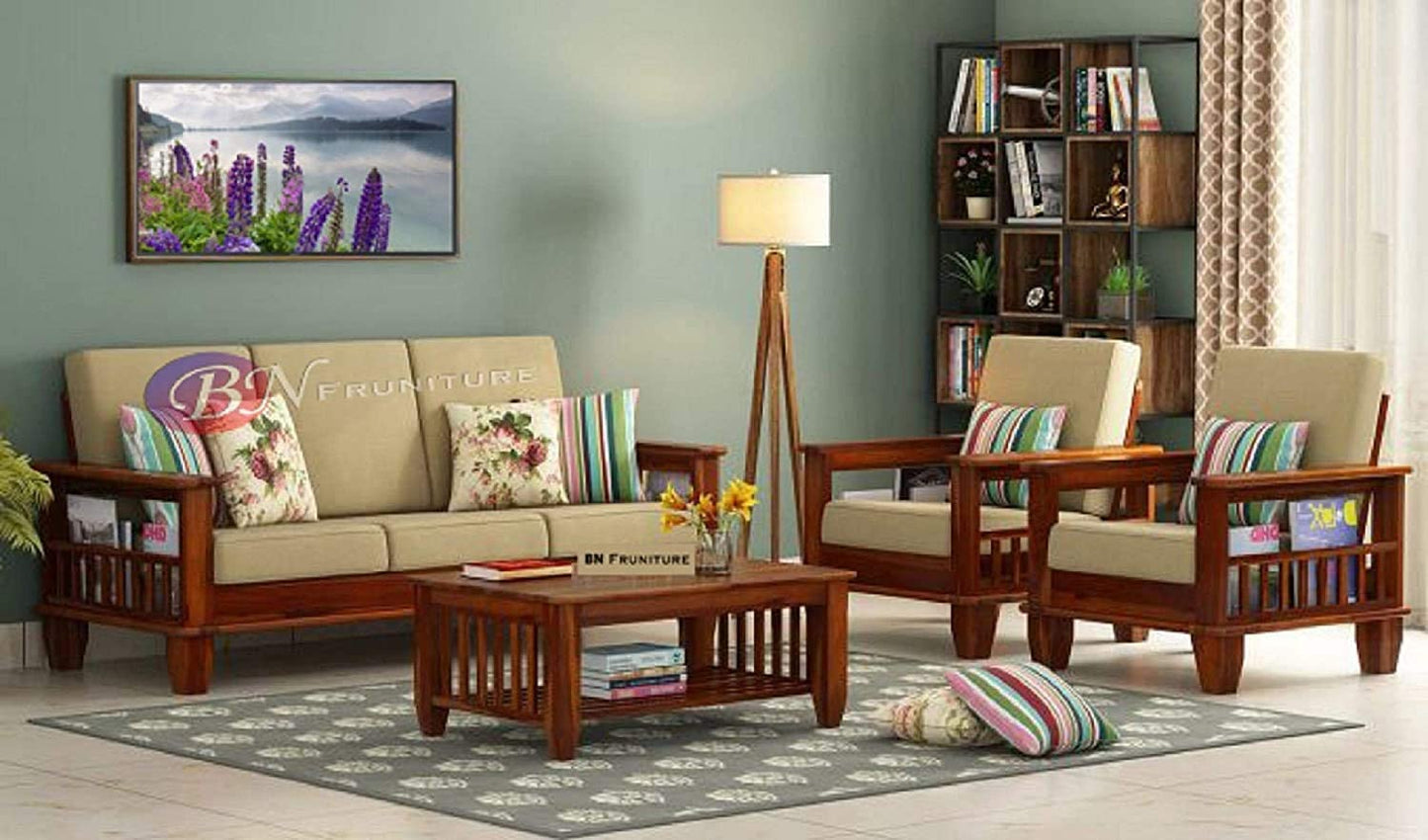 RK DECK Solid Sheesham wood Stylish and comfortable sofa set for home