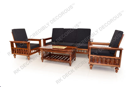 RK DECK Solid Sheesham wood Stylish and comfortable sofa set for home