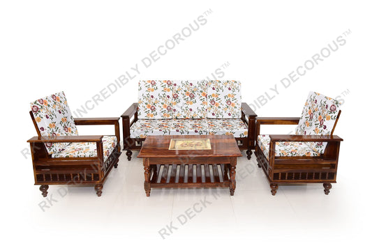 RK DECK Solid Sheesham wood Stylish and comfortable sofa set for home