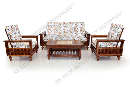 RK DECK Solid Sheesham wood Stylish and comfortable sofa set for home