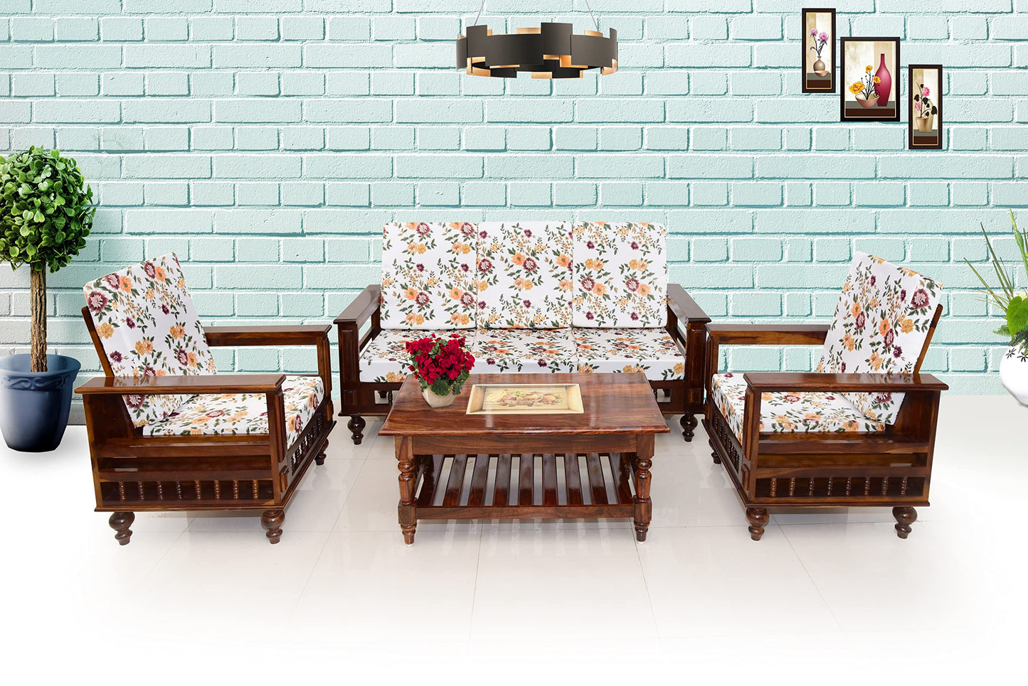 RK DECK Solid Sheesham wood Stylish and comfortable sofa set for home